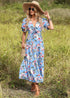 V-neck Boho Floral Maxi Dress Blakely