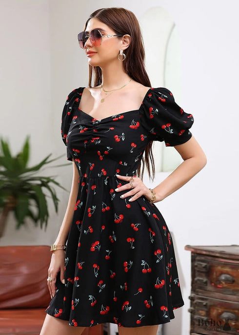 Vestido corto negro vintage