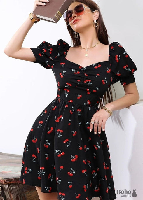 Vestido corto negro vintage