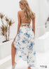 White Boho Floral Maxi Dress Halona