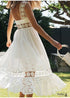 White Lace Backless Boho Maxi Dress Brynlee