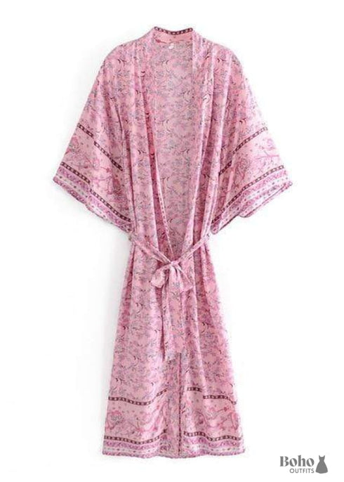 Vestido estilo kimono bohemio Aveline para mujer