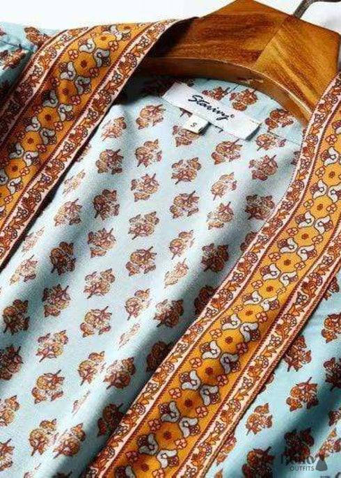 Women’s Chic Brodie Belted Boho Kimono - Green Dress