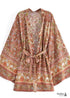 Women's Chic Caprexia Boho Kimono - Brown Dress