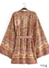 Women's Chic Caprexia Boho Kimono - Brown Dress