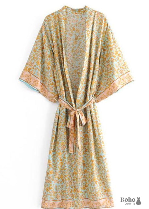 Vestido kimono bohemio Casablanca elegante para mujer