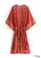 Women's Chic Delirium Boho Kimono - Red Dress