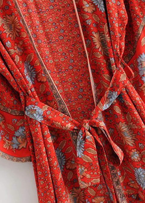 Women's Chic Delirium Boho Kimono - Red Dress