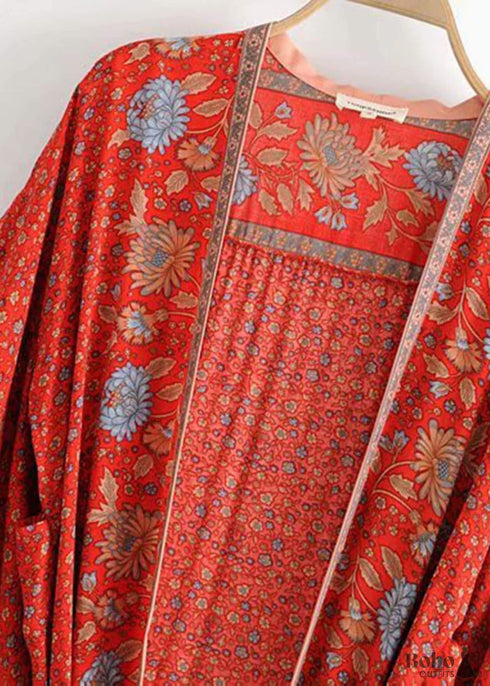 Women's Chic Delirium Boho Kimono - Red Dress