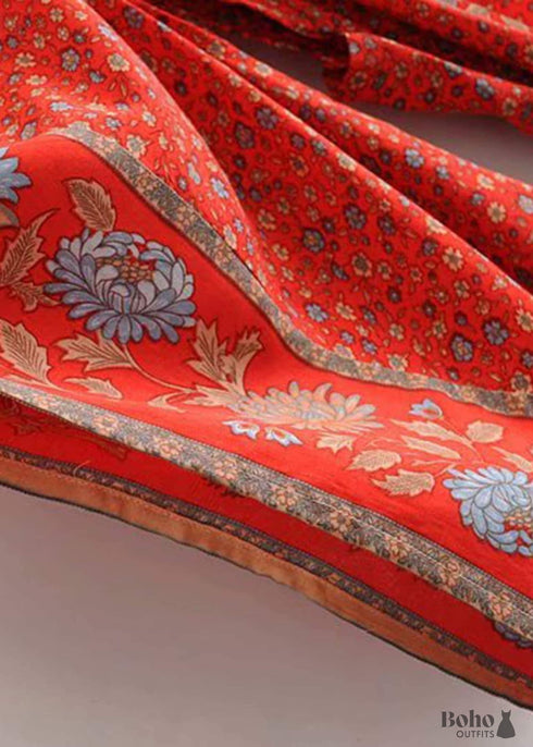 Women's Chic Delirium Boho Kimono - Red Dress