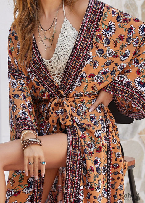Women’s Chic Dusk Boho Kimono Dress