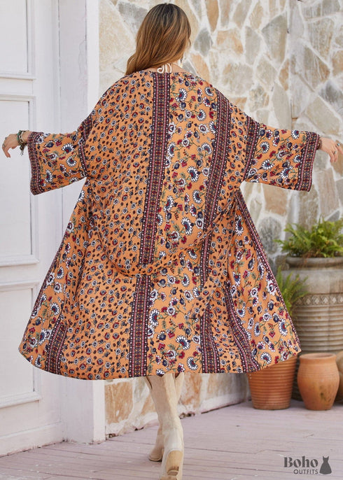 Women’s Chic Dusk Boho Kimono Dress
