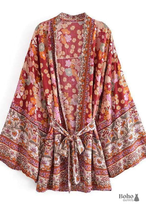 Women’s Chic Folk Boho Kimono Dress