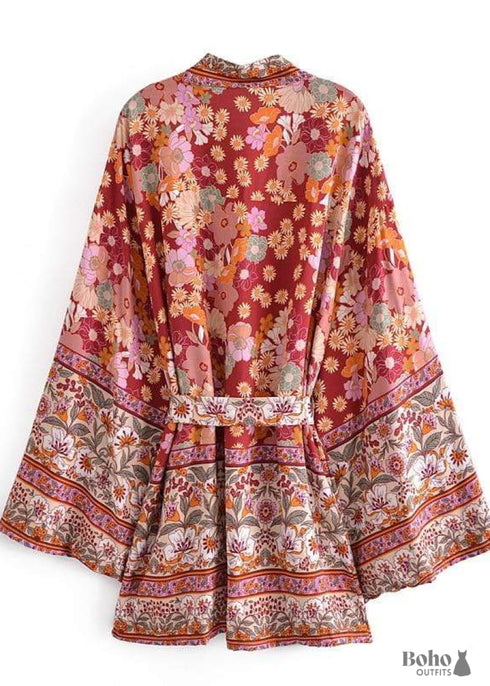 Women’s Chic Folk Boho Kimono Dress