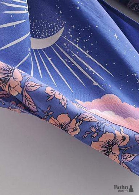 Women's Chic Galaxy Boho Kimono Dress