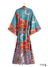 Women's Chic Galaxy Boho Kimono - Green Dress