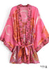 Women's Chic Galaxy Boho Kimono - Pink Dress