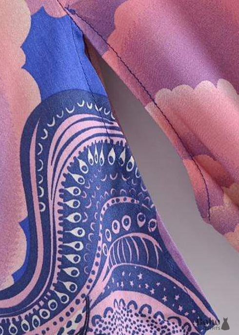 Women's Chic Galaxy Boho Kimono - Purple Dress