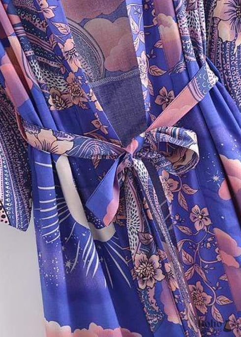 Women's Chic Galaxy Boho Kimono - Purple Dress