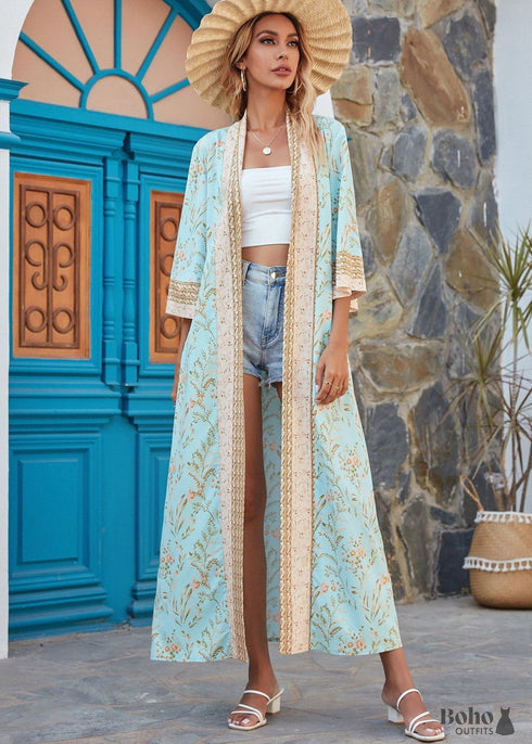 Vestido kimono bohemio Giovana para mujer