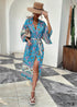 Women’s Chic India Boho Kimono - Blue Dress