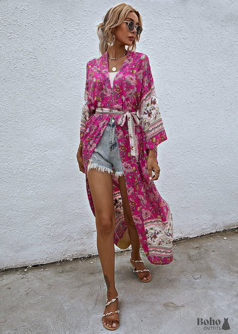 Women’s Chic India Boho Kimono Dress