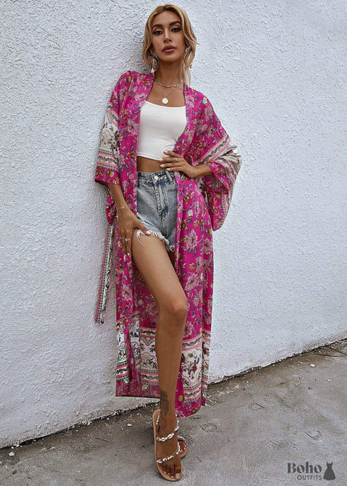 Women’s Chic India Boho Kimono Dress