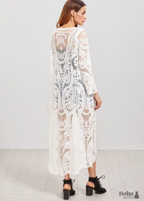 Women's Chic Keana Boho Kimono - Lace Dress