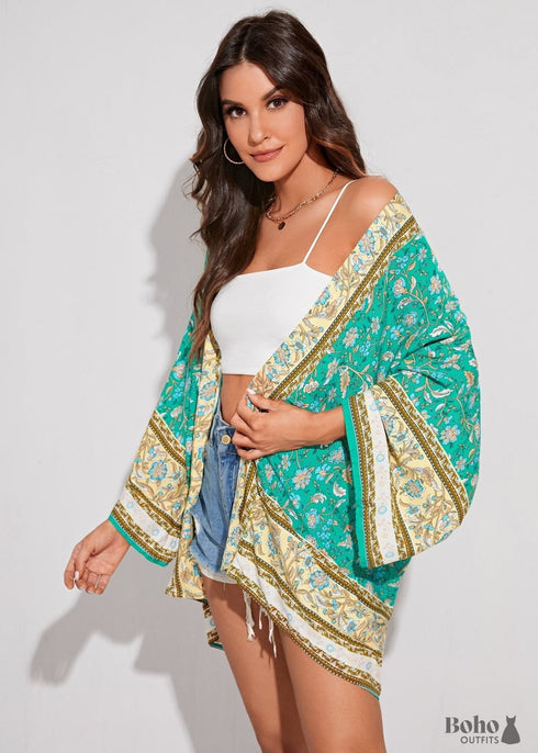 Vestido estilo kimono bohemio Krista para mujer