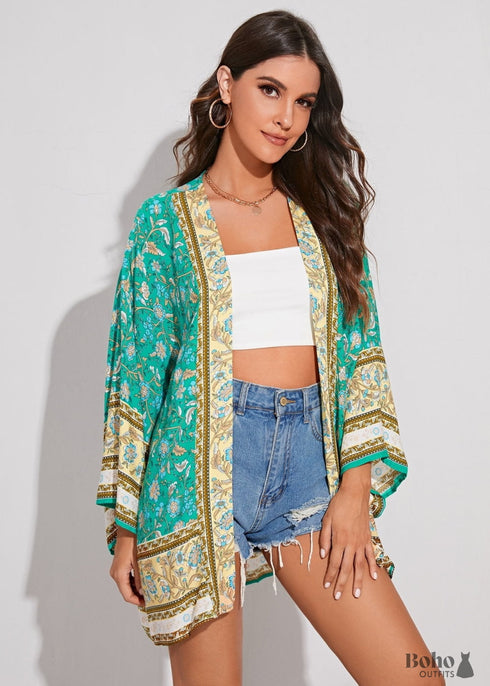 Vestido estilo kimono bohemio Krista para mujer