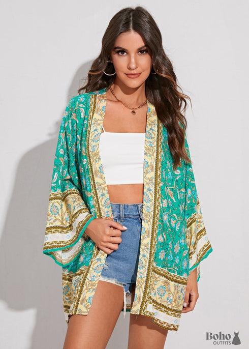 Vestido estilo kimono bohemio Krista para mujer