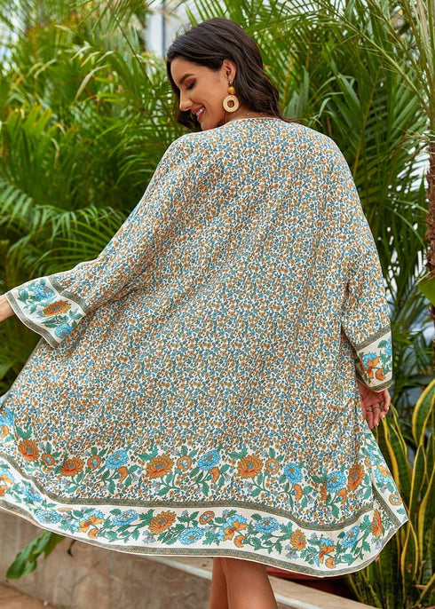 Women’s Chic Lotus Boho Kimono Dress