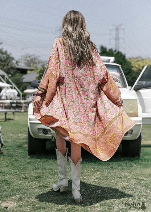 Women’s Chic Meadow Boho Kimono Dress
