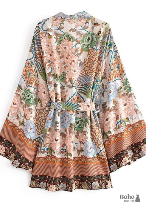 Women's Chic Mimosa Boho Kimono - Earth Dress