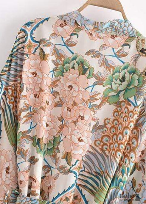 Women's Chic Mimosa Boho Kimono - Earth Dress