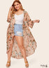 Vestido estilo kimono bohemio Delaney de talla grande para mujer