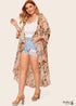 Vestido estilo kimono bohemio Delaney de talla grande para mujer