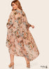 Vestido estilo kimono bohemio Delaney de talla grande para mujer