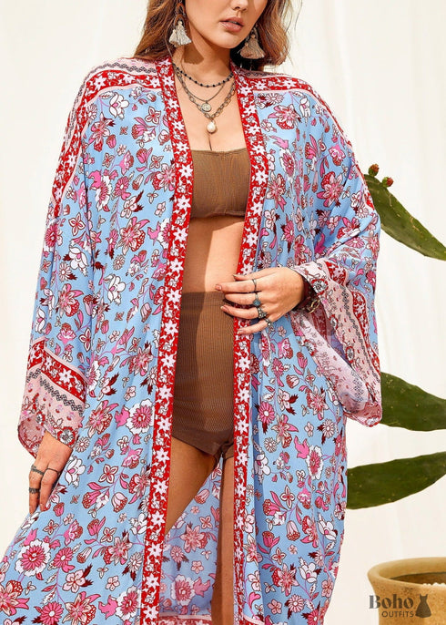 Women's Chic Plus Size Lolana Boho Kimono Dress