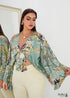 Women's Chic Plus Size Valerie Cropped Boho Kimono Dress