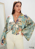Women's Chic Plus Size Valerie Cropped Boho Kimono Dress