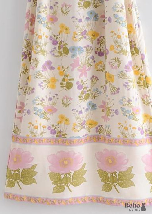 Vestido kimono bohemio con poema elegante para mujer