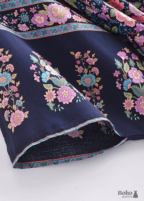 Vestido estilo kimono bohemio midi Saskia para mujer