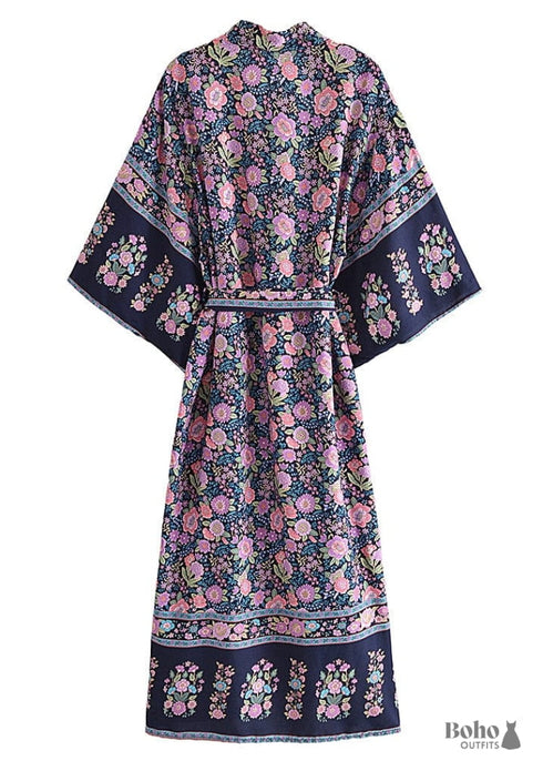 Vestido estilo kimono bohemio midi Saskia para mujer