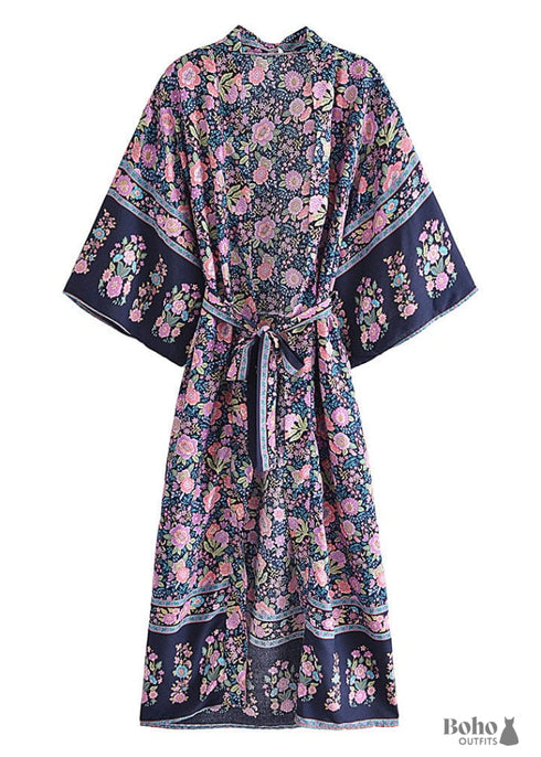 Vestido estilo kimono bohemio midi Saskia para mujer