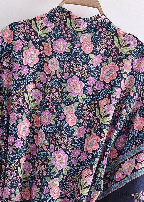 Vestido estilo kimono bohemio midi Saskia para mujer