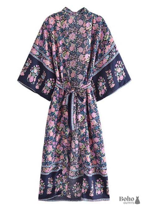 Vestido estilo kimono bohemio midi Saskia para mujer