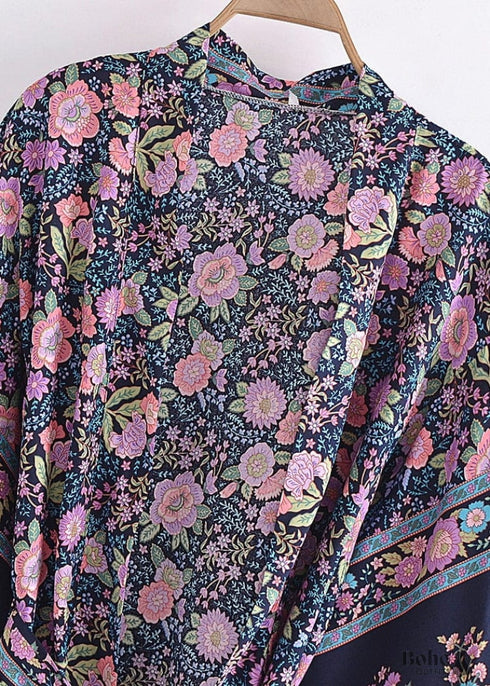 Vestido estilo kimono bohemio midi Saskia para mujer