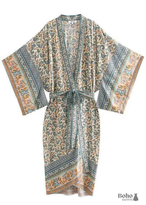 Women's Chic Sienna Boho Kimono - Blues Dress