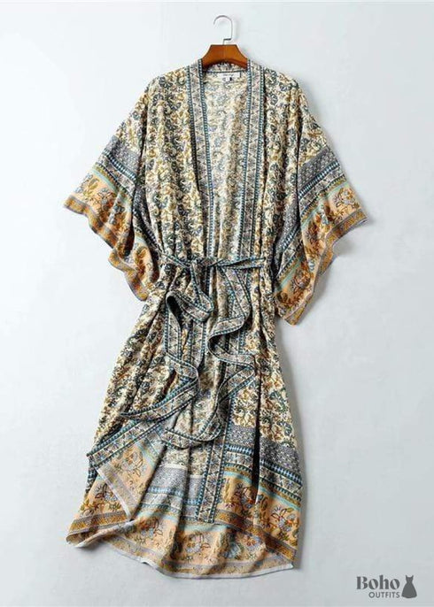 Women's Chic Sienna Boho Kimono - Blues Dress